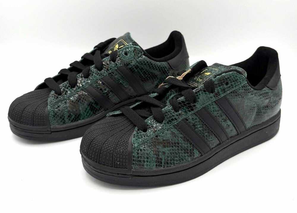 Adidas Originals Superstar II Women's Shoes Size 7 Green Snakeskin Sneaker NWOB